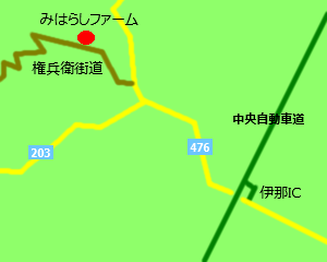 みはらしファームへの地図