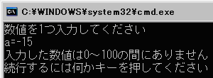 aが0以下の場合