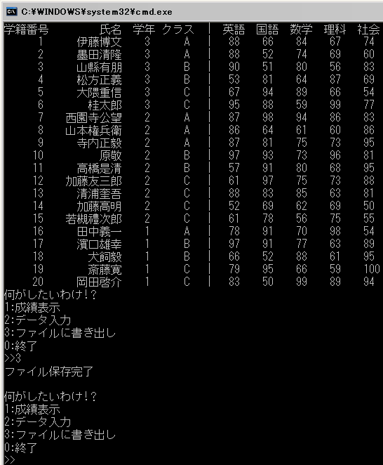 データを保存する